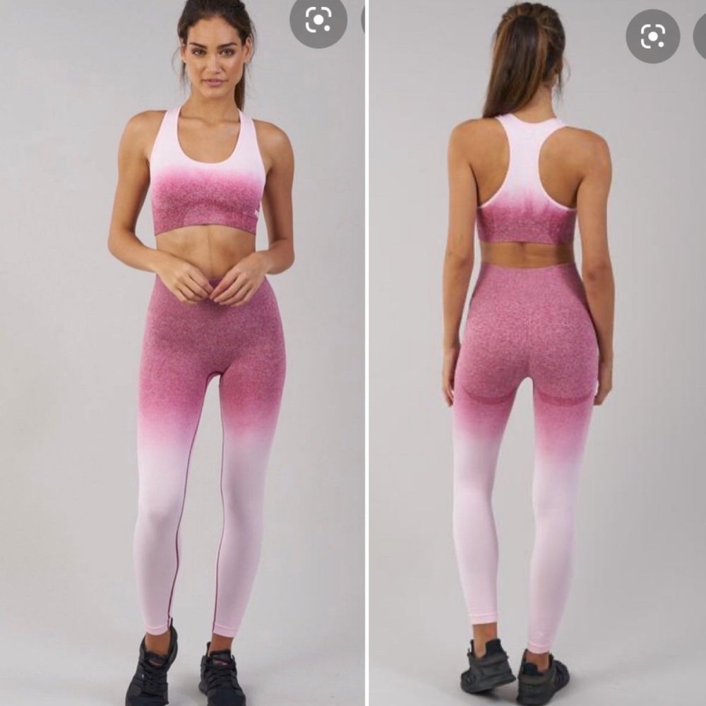 Gymshark Pink Ombre Seamless SET Small